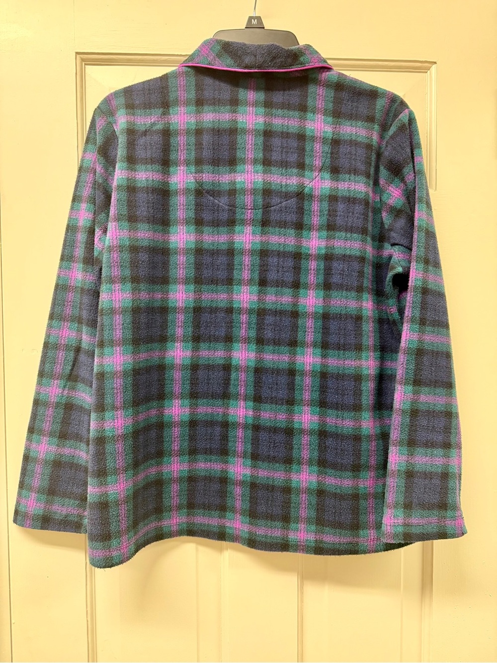 Ralph Lauren Purple Teal Pink Plaid Fleece Pajama Set Size M - Picture 7 of 15